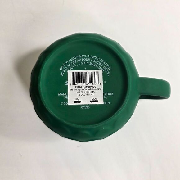 Starbucks Green Siren Scaled Mermaid Fish Tail Handle 2025 Mug - NEW - Picture 7 of 7